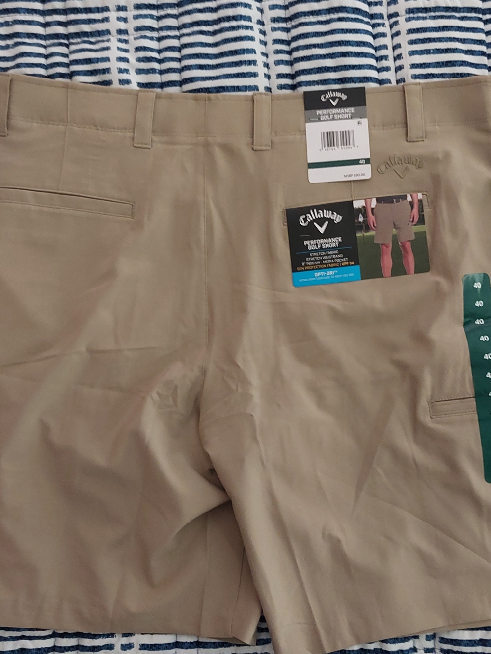 Callaway Men’s Khaki Performance Golf Shorts - Tan